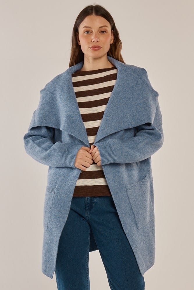 Load image into Gallery viewer, Betty Basics Womens Abigail Cardigan - Cornflower Blue
