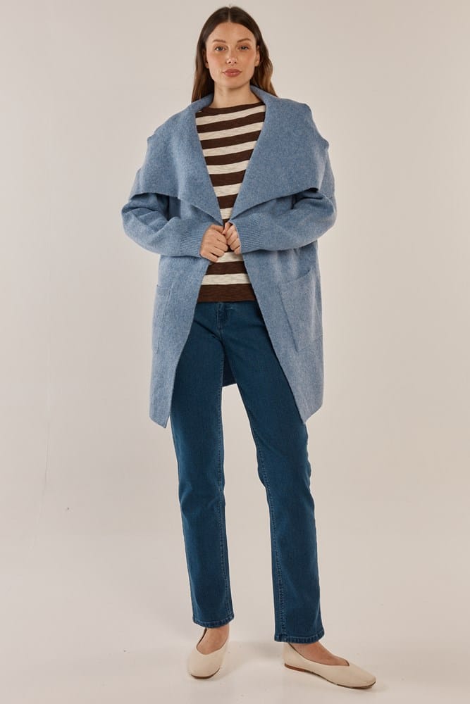 Load image into Gallery viewer, Betty Basics Womens Abigail Cardigan - Cornflower Blue
