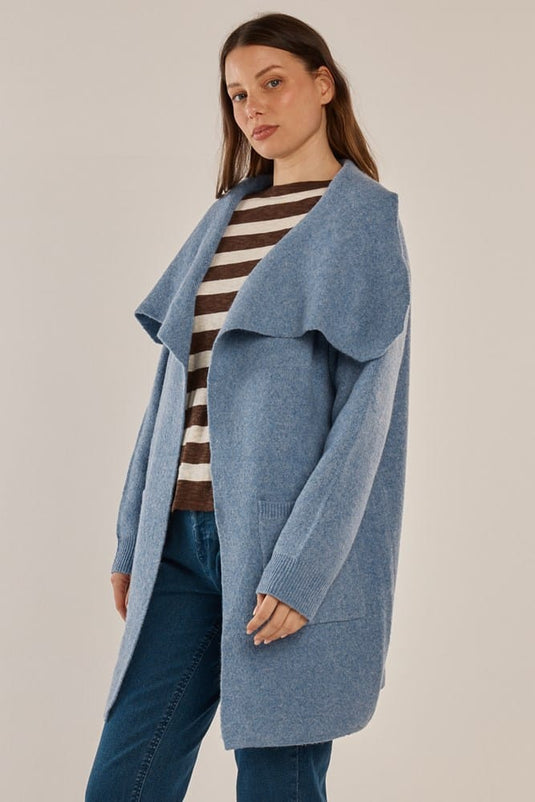 Betty Basics Womens Abigail Cardigan - Cornflower Blue