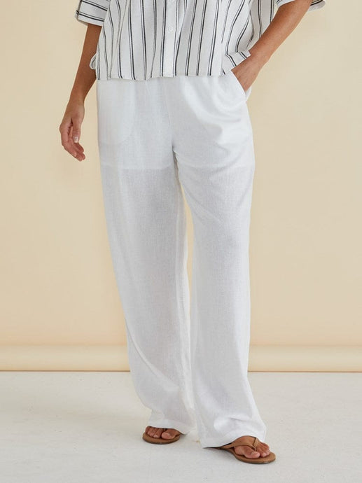 Betty Basics Womens Zaza Relax Pant - White