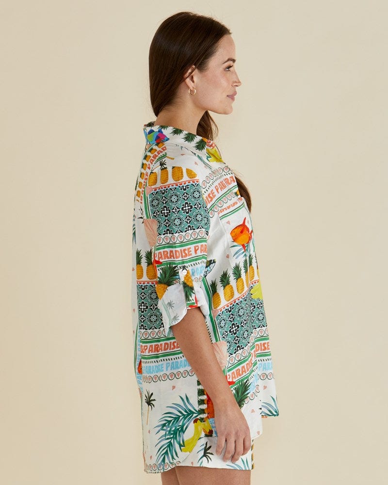 Load image into Gallery viewer, Betty Basics Womens Mills Shirt - Paradise Print
