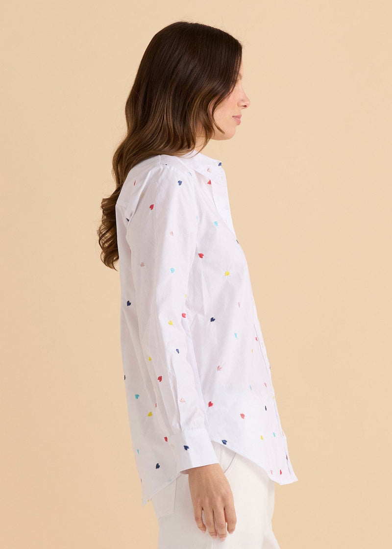 Load image into Gallery viewer, Betty Basics Reid Shirt - Rainbow Heart
