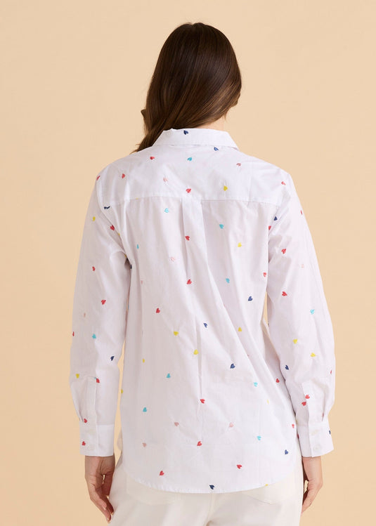 Betty Basics Reid Shirt - Rainbow Heart