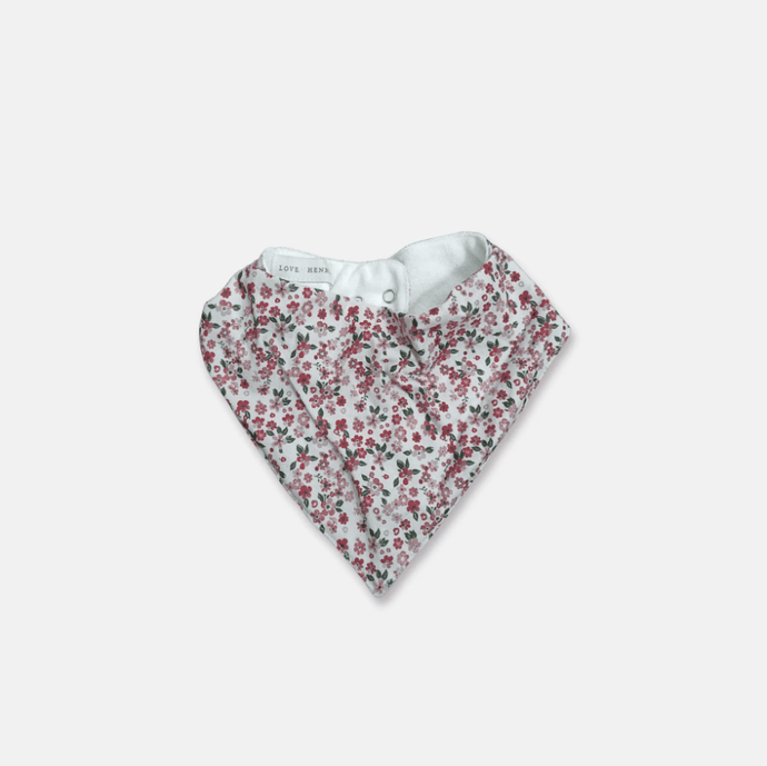Love Henry Baby Girls Dribble Bib - Pink Petite Floral