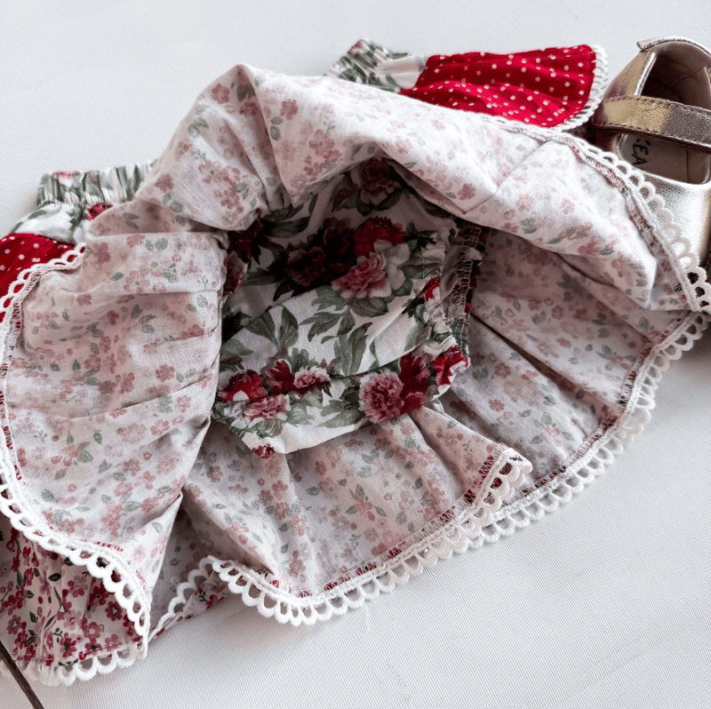Load image into Gallery viewer, Love Henry Baby Girls Frilly Pilcher Skirt - Festive Floral
