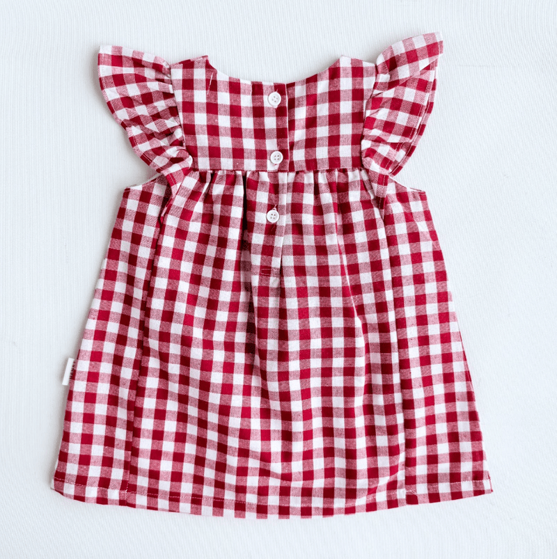 Load image into Gallery viewer, Love Henry Baby Girls Maisy Dress - Red Check
