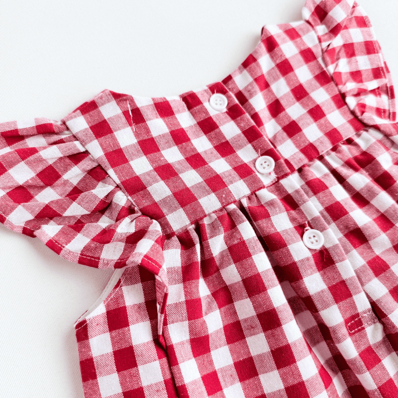 Load image into Gallery viewer, Love Henry Baby Girls Maisy Dress - Red Check
