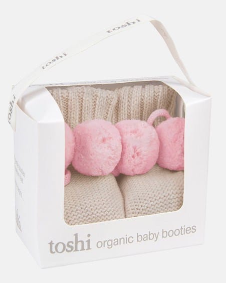 Toshi Baby Organic Booties Bobby - Oatmeal