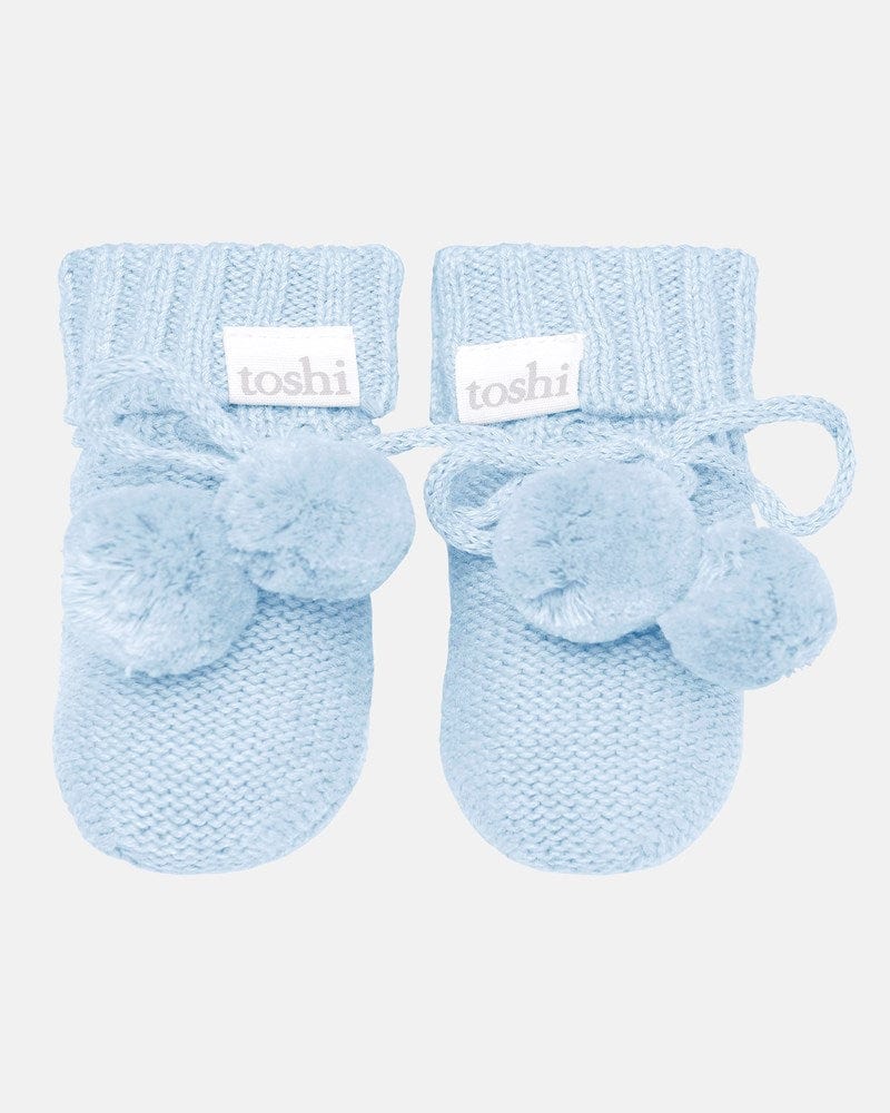 Load image into Gallery viewer, Toshi Baby 100% Organic Cotton Yarn Booties Marley - Bluebird
