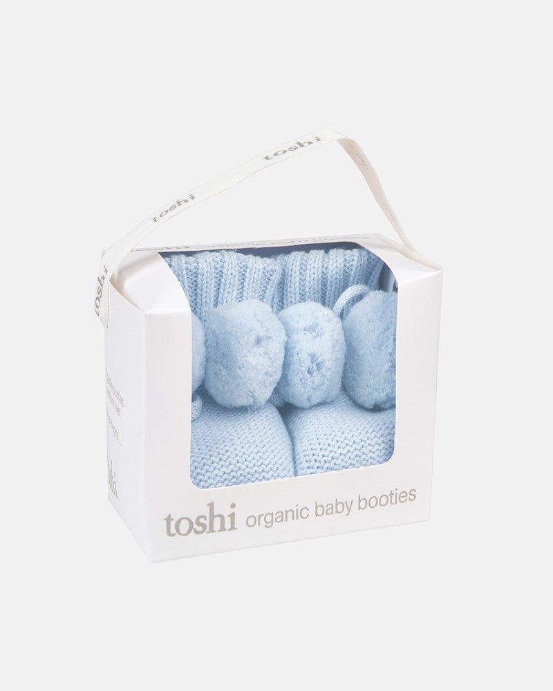 Load image into Gallery viewer, Toshi Baby 100% Organic Cotton Yarn Booties Marley - Bluebird
