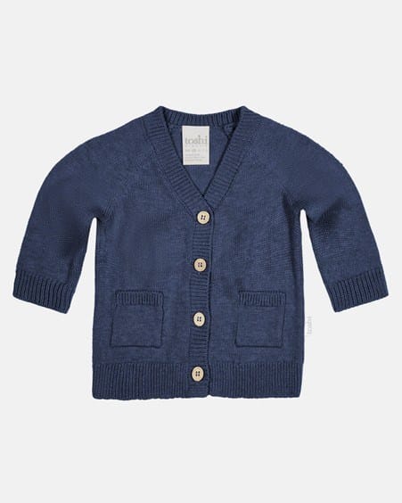 Load image into Gallery viewer, Toshi Baby Organic Cardigan Remy - Ink
