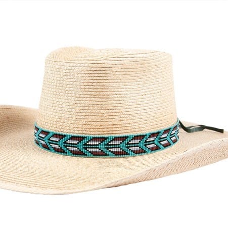 Sunbody Beaded Suede Tie Hat Band - Fletching