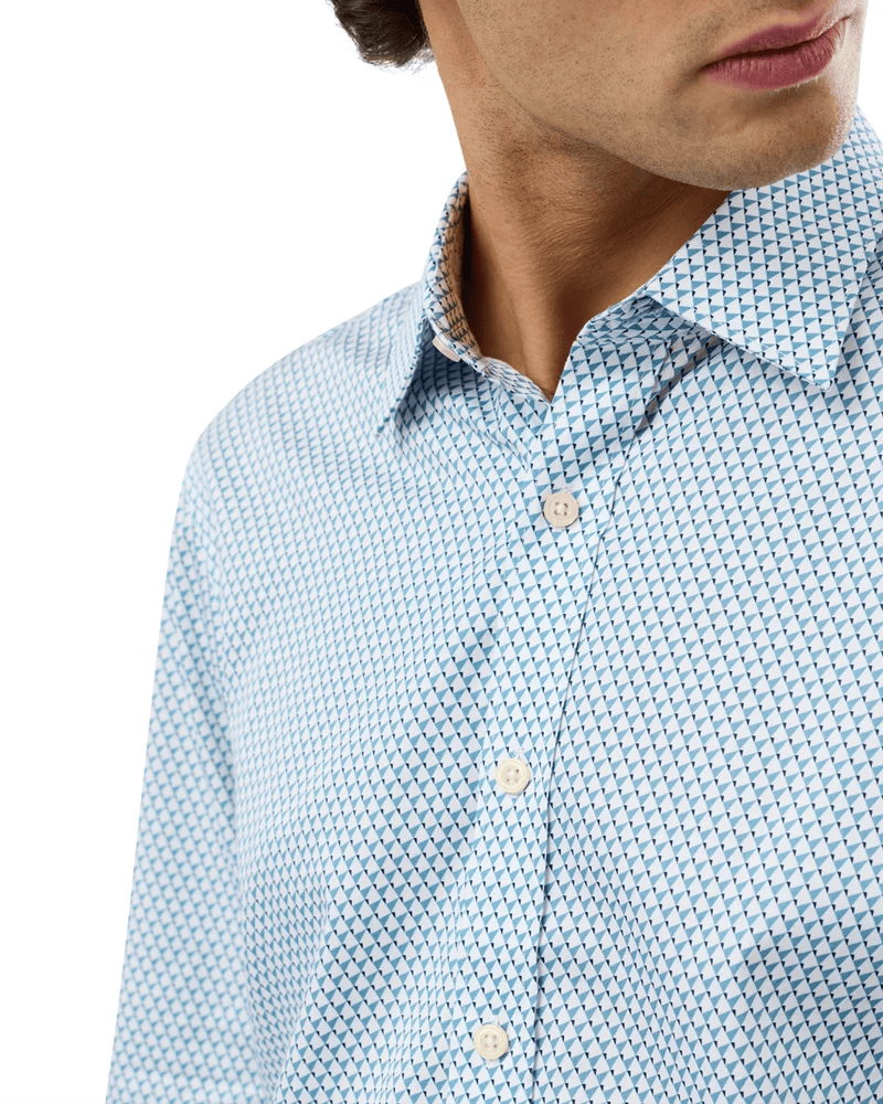 Load image into Gallery viewer, Brooksfield Mens Luxe Print Slim Fit Business Shirt - 47/54
