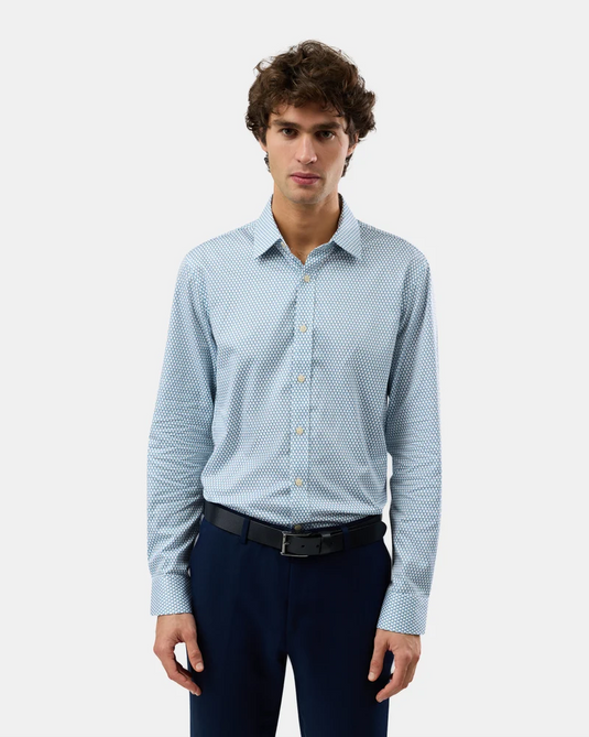 Brooksfield Mens Luxe Print Slim Fit Business Shirt - 47/54