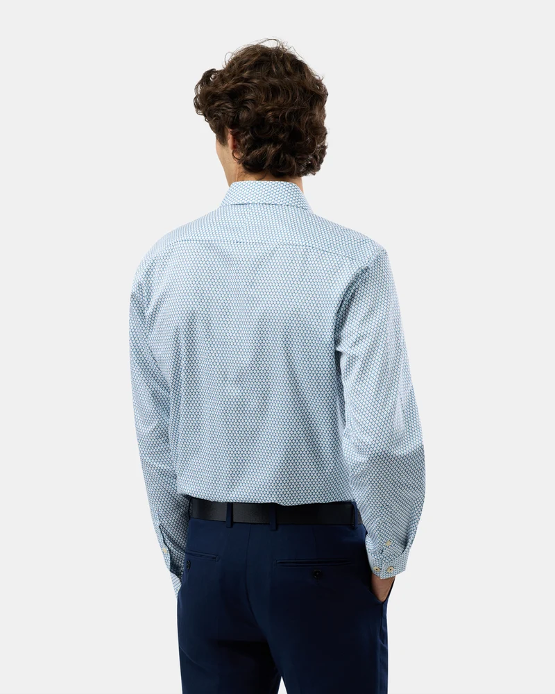 Load image into Gallery viewer, Brooksfield Mens Luxe Print Slim Fit Business Shirt
