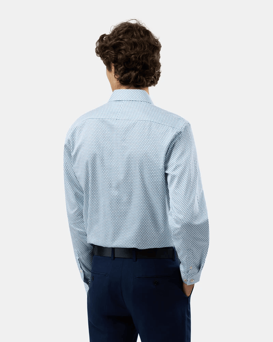 Brooksfield Mens Luxe Print Slim Fit Business Shirt - 47/54