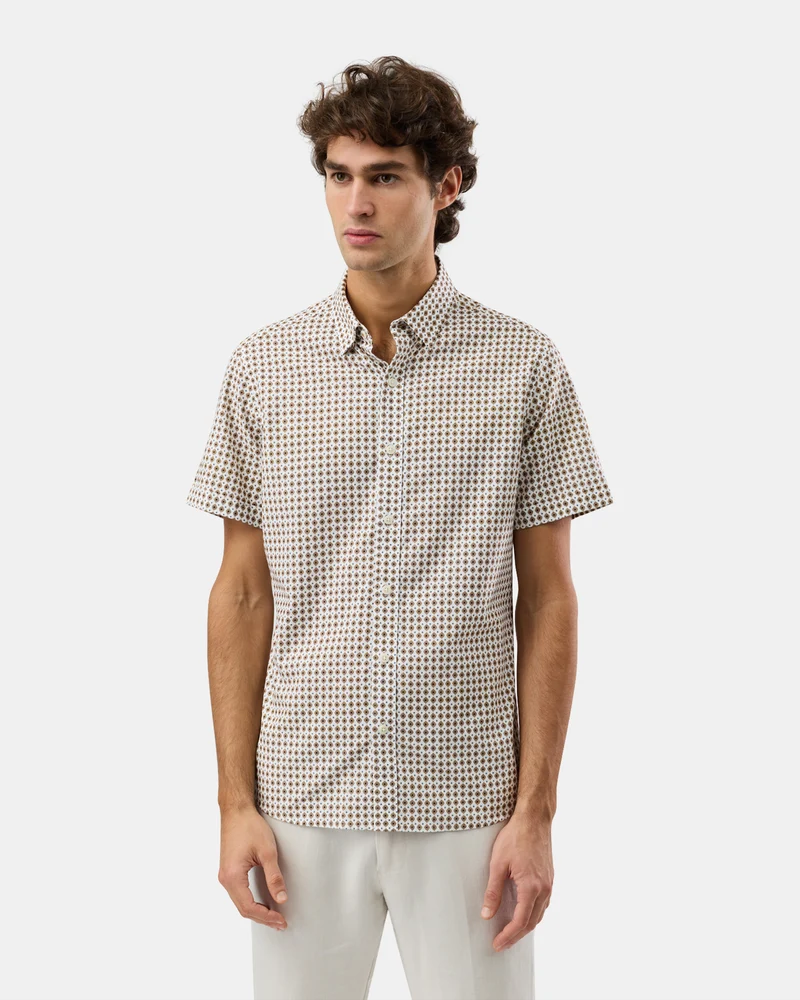 Load image into Gallery viewer, Brooksfield Mens Short Sleeve Casual Shirt
