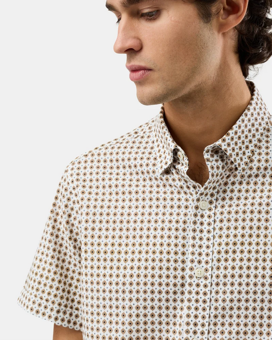 Brooksfield Mens Short Sleeve Casual Shirt