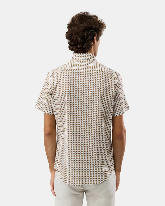 Brooksfield Mens Short Sleeve Casual Shirt