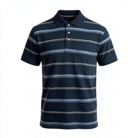 Blue Horizon Mens Striped Polo
