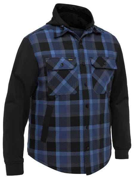 Load image into Gallery viewer, Bisley Workwear Contrast Check Hooded Shirt
