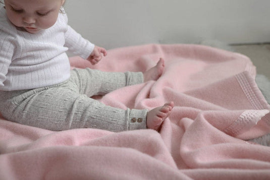 Onkaparinga Australian Wool Baby Cot Blanket Pink