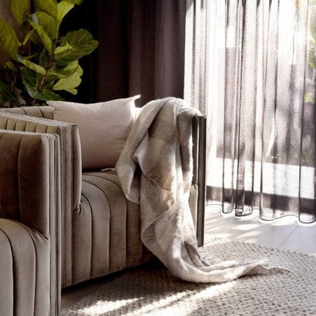 Bambury Cosmo Throw - Stone