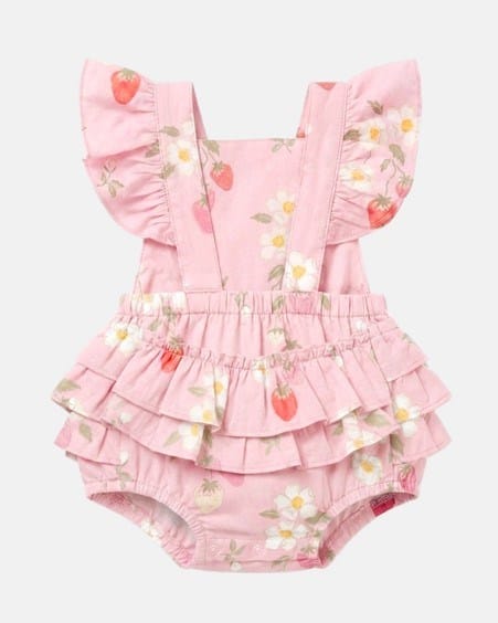 Load image into Gallery viewer, Toshi Baby Romper Strawberry Fields Blossom
