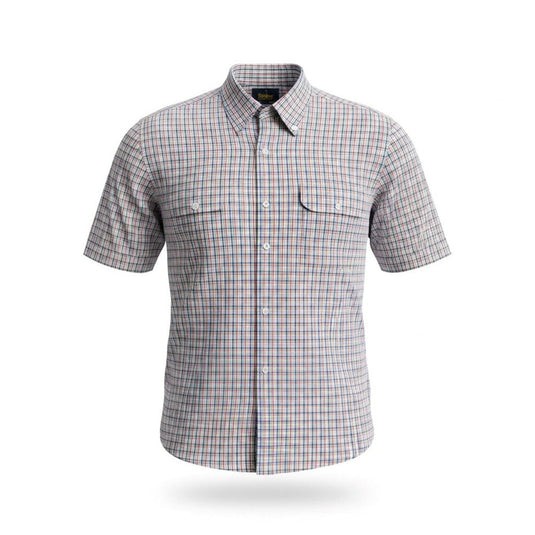 Mens Bisley Short Sleeve Seersucker Medium Check - Green