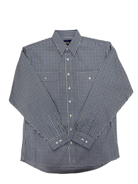 Bisley Mens Long Sleeve Shirt - Green Check