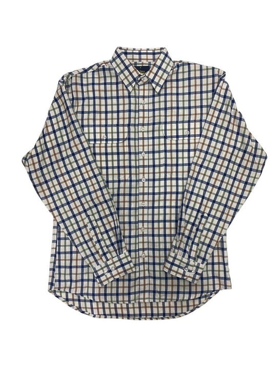 Bisley Mens Brushed Cotton Long Sleeve Shirt - Olive Check