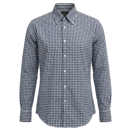 Mens Bisley Long Sleeve Polycotton Small Check - Black