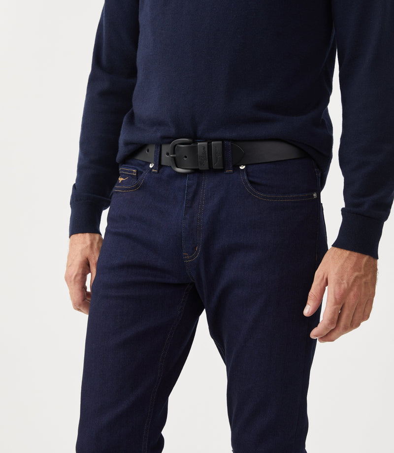 Load image into Gallery viewer, RM Williams 1 1/2" Drover Belt - Black
