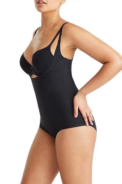 Nancy Ganz Womens Revive Smooth Underbust Bodysuit - Black