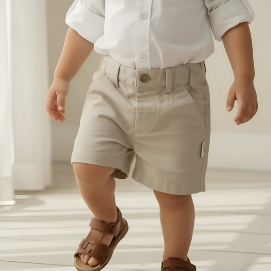 Love Henry Baby Boys Chino Shorts - Stone