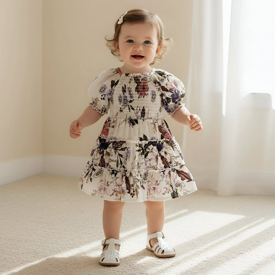 Love Henry Baby Girls Daisy Dress - Native Floral