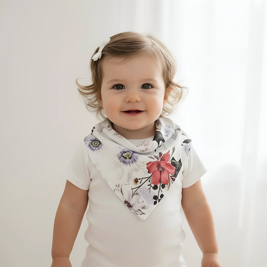 Love Henry Baby Girls Dribble Bib - Native Floral