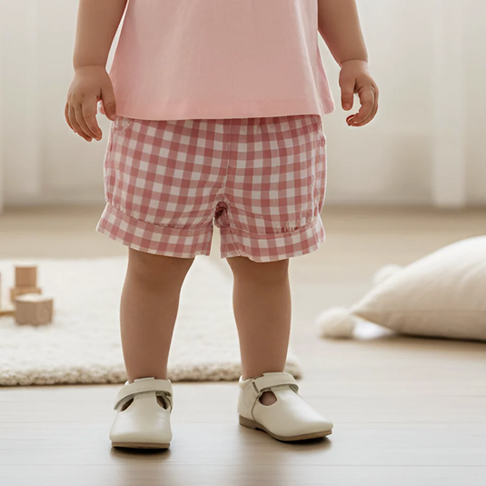Love Henry Baby Girls Lucy Shorts - Pink Check