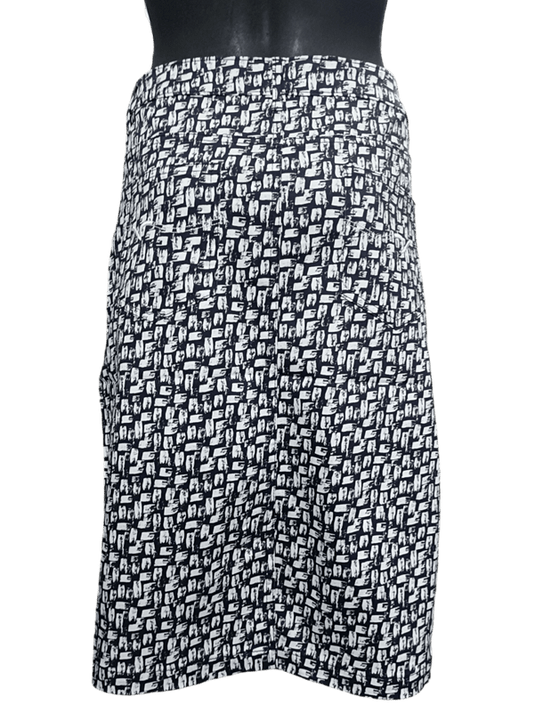 Vassalli Womens Printed Lightweight Skirt With Centre Back Vent - Cove