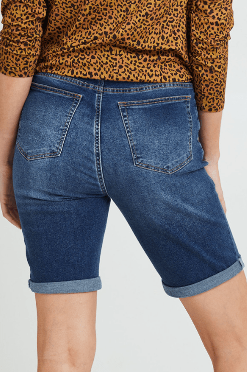 Betty Basics Womens Bonnie Bermuda Denim Short