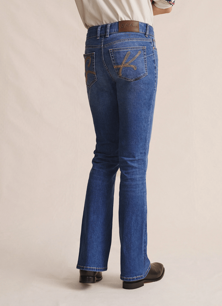 Load image into Gallery viewer, S. Kidman Womens Bimbi Bootleg Jean - Mid Wash

