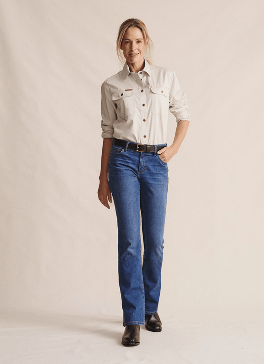 S. Kidman Womens Bimbi Bootleg Jean - Mid Wash