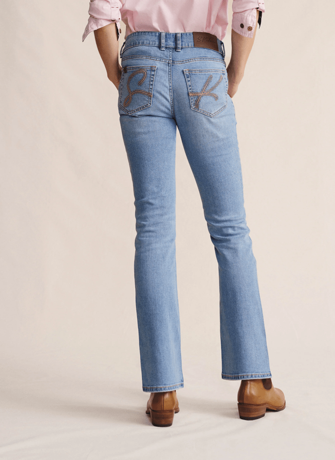 Load image into Gallery viewer, S. Kidman Womens Bimbi Bootleg Jean - Light Wash
