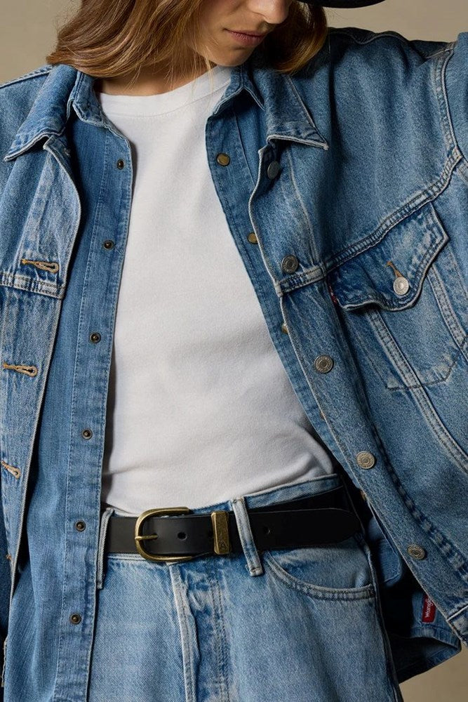 Load image into Gallery viewer, Akubra No Bull Black Brass Belt

