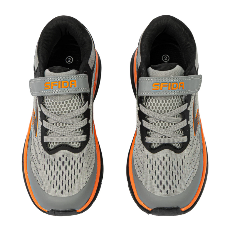 Load image into Gallery viewer, Sfida Boys Axion V Runner Grey/Black/Orange
