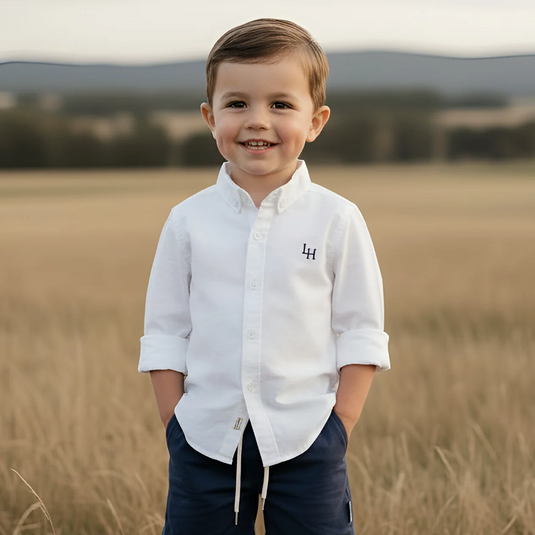 Love Henry Boys Oxford Dress Shirt - White