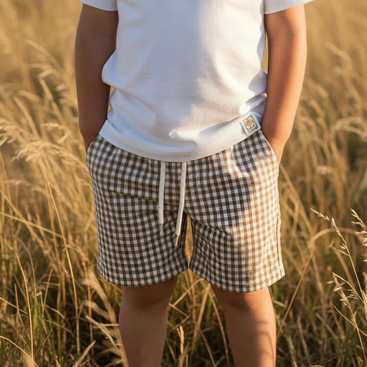 Love Henry Boys Sonny Shorts - Brown Check