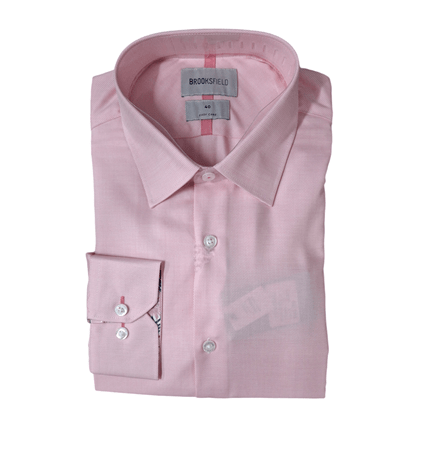 Brooksfield Mens Easy Care Business Shirt - Pink