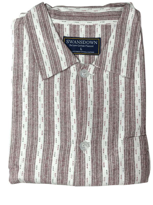 Load image into Gallery viewer, Koala Mens Sweansdown Long Sleeve Cotton Cord Pyjama Set - Burgundy
