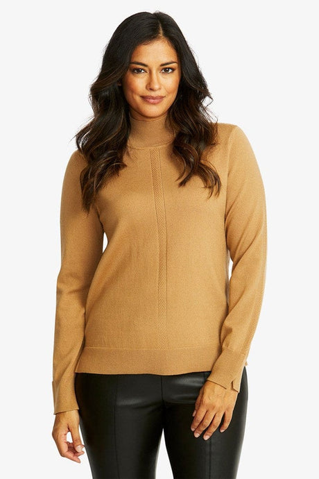 Pingpong Womens Merino Turtle Neck Pullover - Butterscotch